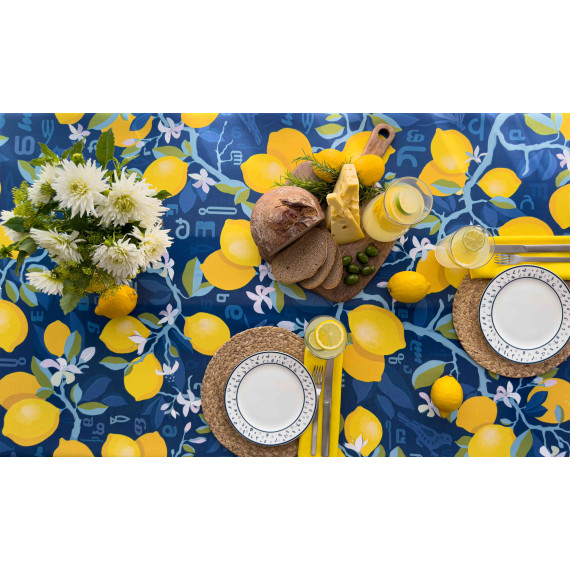 Tablecloth - Lemon, ზომა: 140 x 140 სმ, Material: Polyester, 4 image