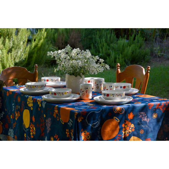 სუფრა - ქვევრები - ლურჯი, ზომა: 140 x 140 სმ, აირჩიეთ მასალა: ბამბა, 4 სურათი სუფრა - ქვევრები - ლურჯი, ზომა: 140 x 140 სმ, აირჩიეთ მასალა: ბამბა, 4 სურათი