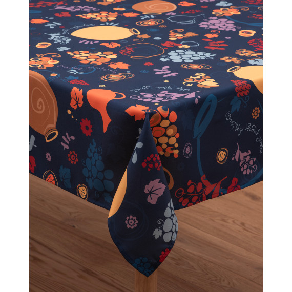 Tablecloth - Qvevrebi - Black, ზომა: 140 x 140 სმ, Material: Polyester, 10 image