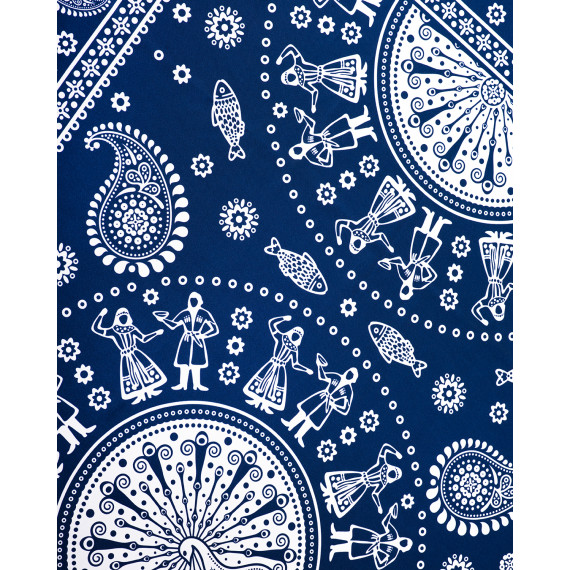 სუფრა - კალა - ლურჯი, ზომა: 140 x 140 სმ, აირჩიეთ მასალა: პოლიესტერი, 8 სურათი სუფრა - კალა - ლურჯი, ზომა: 140 x 140 სმ, აირჩიეთ მასალა: პოლიესტერი, 8 სურათი