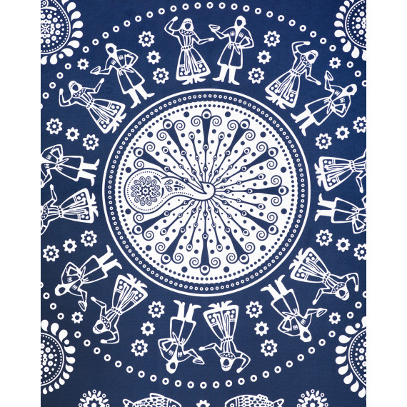 სუფრა - კალა - ლურჯი, ზომა: 140 x 140 სმ, აირჩიეთ მასალა: პოლიესტერი, 7 სურათი სუფრა - კალა - ლურჯი, ზომა: 140 x 140 სმ, აირჩიეთ მასალა: პოლიესტერი, 7 სურათი