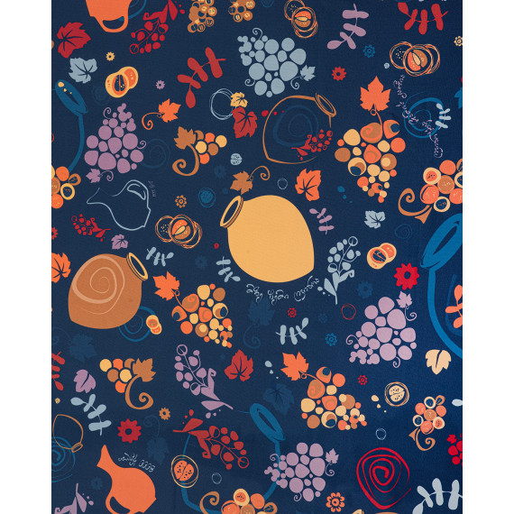 Tablecloth - Qvevrebi - Black, ზომა: 140 x 140 სმ, Material: Polyester, 11 image