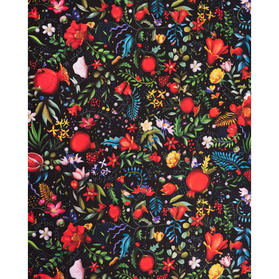 Tablecloth - Pomegranates garden - Black, ზომა: 140 x 140 სმ, Material: Polyester, 10 image