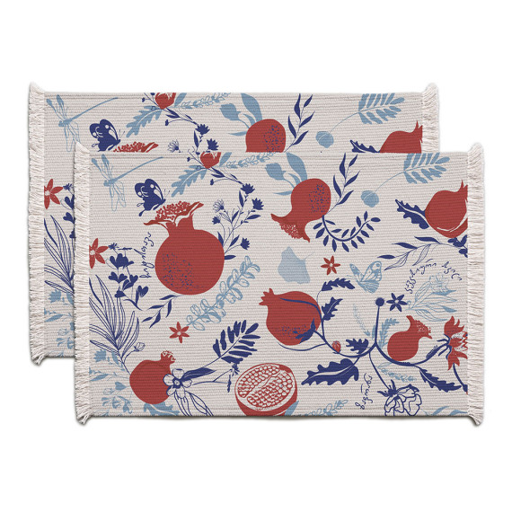 Placemats - Pomegranate - (2X)