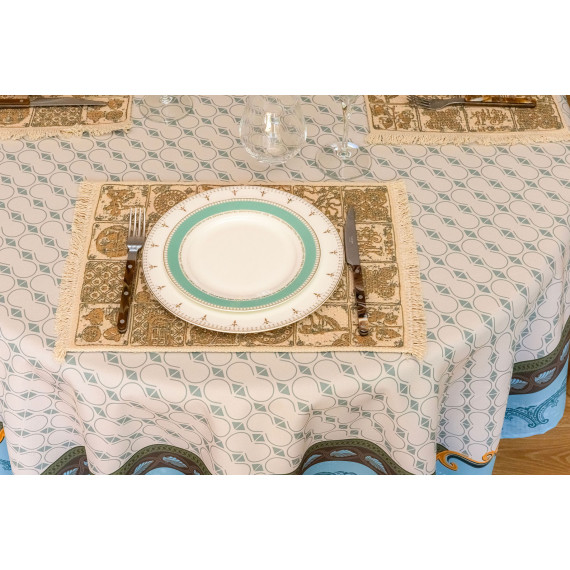 მაგიდის მატი - ქართული -  ბეჟი (2ც) 	, 3 სურათი