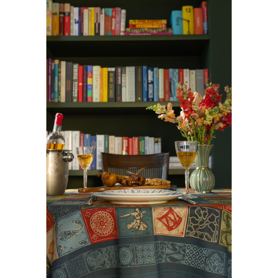 სუფრა ქართული, ზომა: 210 x 140 სმ, აირჩიეთ მასალა: პოლიესტერი, 4 სურათი