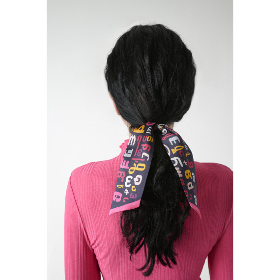 Thin Scarf - Anbani - Pink - BlueTabla, 2 image
