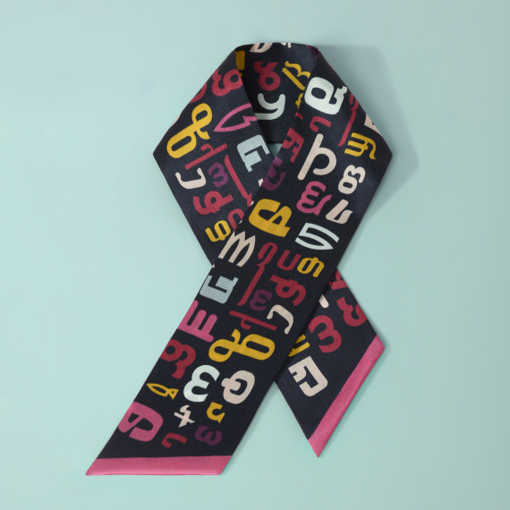 Thin Scarf - Anbani - Pink - BlueTabla