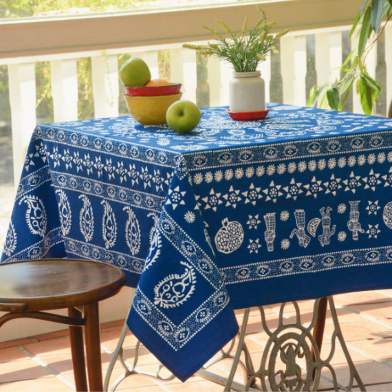 Tablecloth - Meidani - Blue - BlueTabla, ზომა: 210 x 140 სმ, Material: Polyester