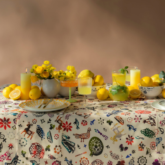 Tablecloth - Qimerioni, ზომა: 140 x 140 სმ, Material: Polyester