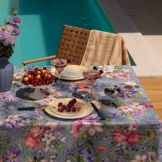 Tablecloth - Georgian Flora​ - light, სუფრა - ქართული ფლორა - ღია : 210x140