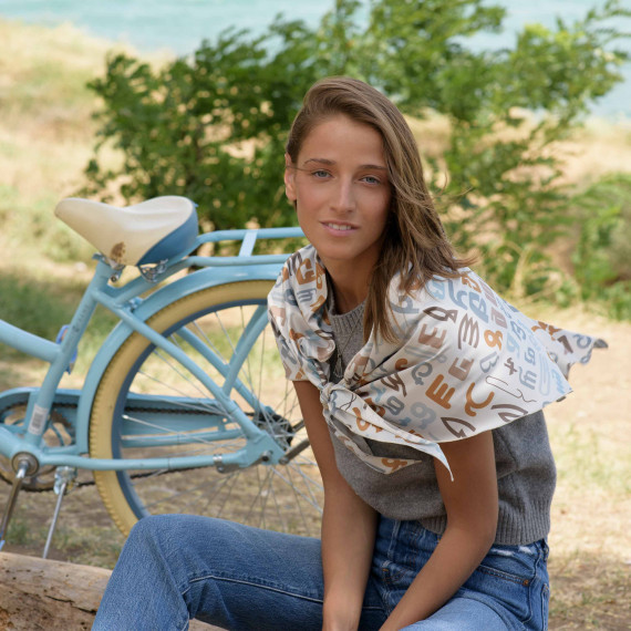 შარფი - ანბანი - ბეჟი, 2 სურათი