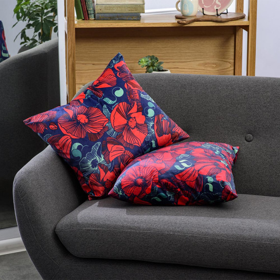 ბალიში - ყაყაჩო - ლურჯი, შიგთავსი: მხოლოდ ბალიშის პირი, 2 სურათი