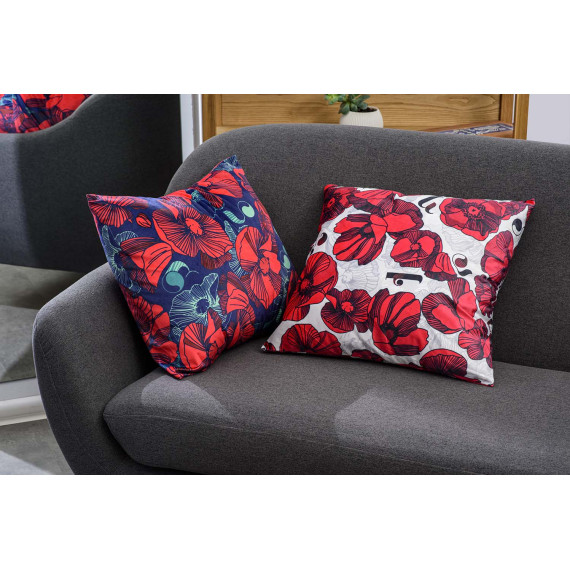 ბალიში - ყაყაჩო - ლურჯი, შიგთავსი: მხოლოდ ბალიშის პირი, 3 სურათი