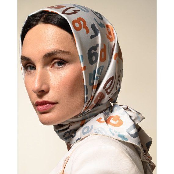 შარფი - ანბანი - ბეჟი, 3 სურათი