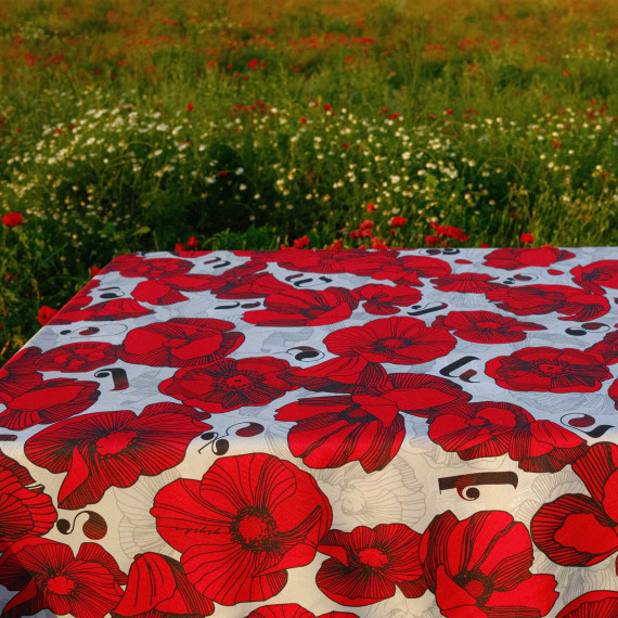 Tablecloth - Poppy - White, ზომა: 140 x 140 სმ, Material: Polyester, 2 image