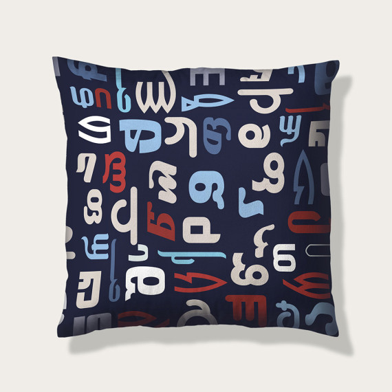 Pillow Case - Blue Tablecloth - Blue - BlueTabla [CLONE], Pillow: Without pillow