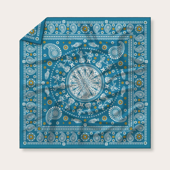 Silk Scarf - Kala - Baby Blue