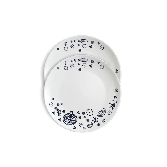 Plate (2 pcs) - Meidani - Porcelain - 20cm