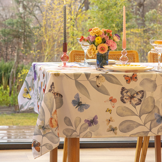 Tablecloth - Butterflies, Size: 210x140, მასალა: პოლიესტერი