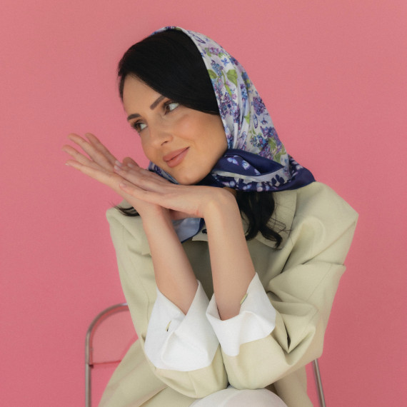 შარფი - იასამანი, 2 სურათი