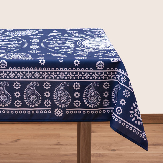 Tablecloth - Kala - Blue, Material: Cotton, Size: 280x140