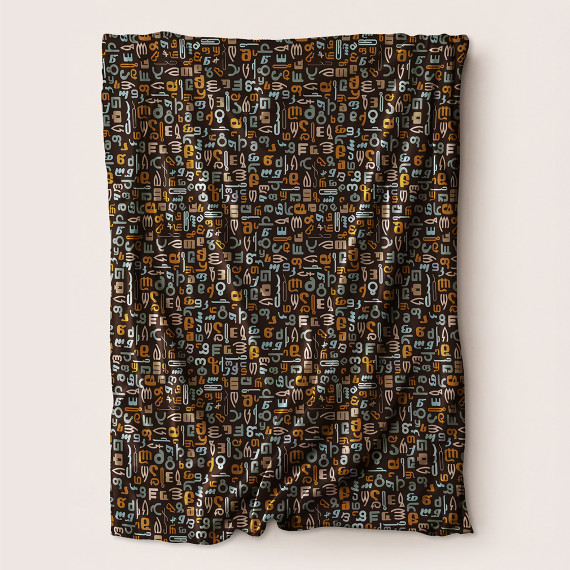 Blanket Alphabet - Brown