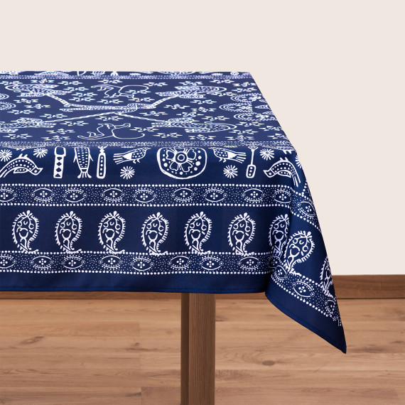 Tablecloth - Meidani - Blue - BlueTabla, ზომა: 210 x 140 სმ, Material: Polyester