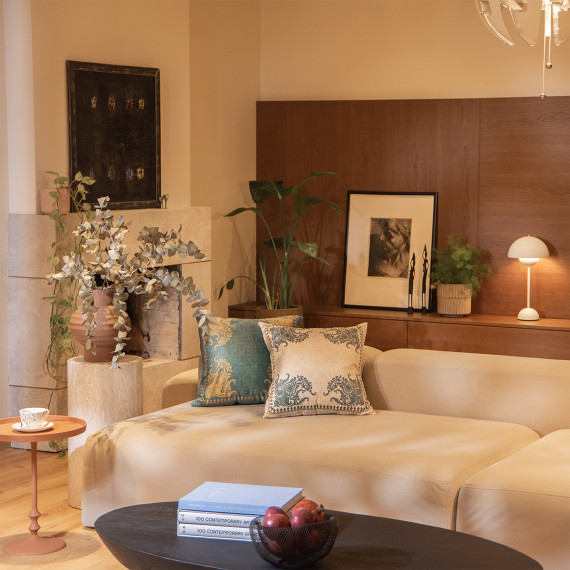 ბალიში - ბაგრატიონი - ბეჟი/ფირუზისფერი, 3 სურათი