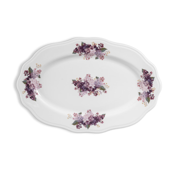 Plate - Lilac - Oval - 1pcs