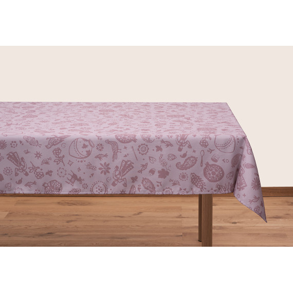 სუფრა - ქიმერიონი - ვარდისფერი, აირჩიეთ მასალა: პოლიესტერი, ზომა: 210x140, 5 სურათი