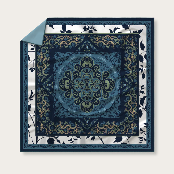 Silk Scarf - Nino - Blue