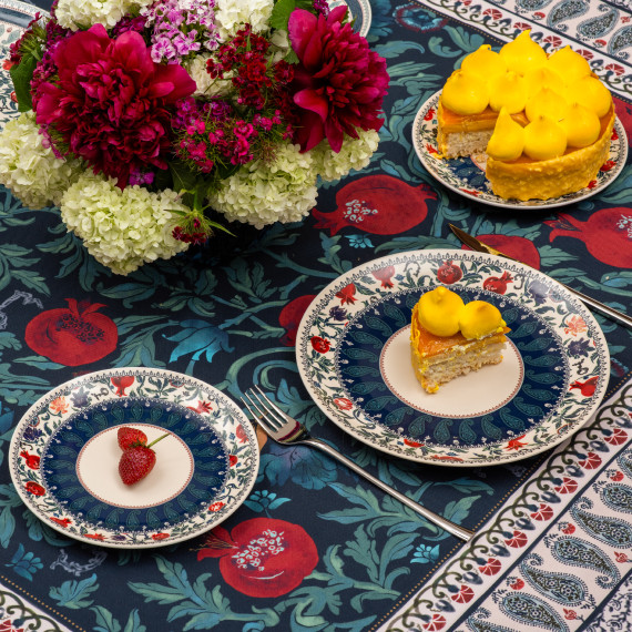 Tablecloth - Pomegranates - Blue, Size: 210x140, Material: Polyester , 4 image