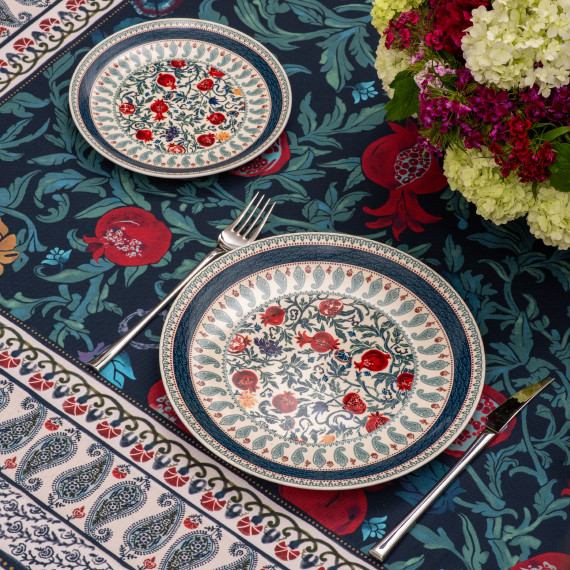 Tablecloth - Pomegranates - Blue, Size: 210x140, Material: Polyester , 5 image