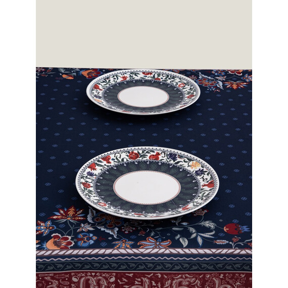 Tablecloth - 33 - Blue/Red, Size: 140x140, Material: Polyester , 8 image