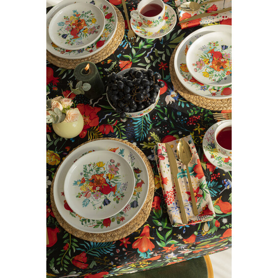 Plate - Pomegranates garden - 2pcs, Size : 19 cm, 9 image