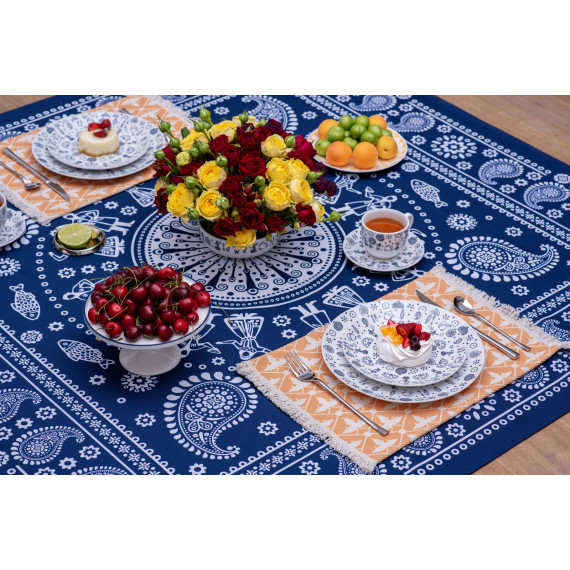 Tablecloth - Kala - Blue, Material: Cotton, Size: 280x140, 8 image