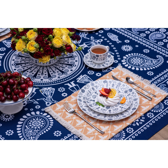 Tablecloth - Kala - Blue, Material: Polyester, Size: 140x140, 3 image
