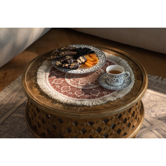 Placemats - Tabori Red - Round 2 Pc, 3 image