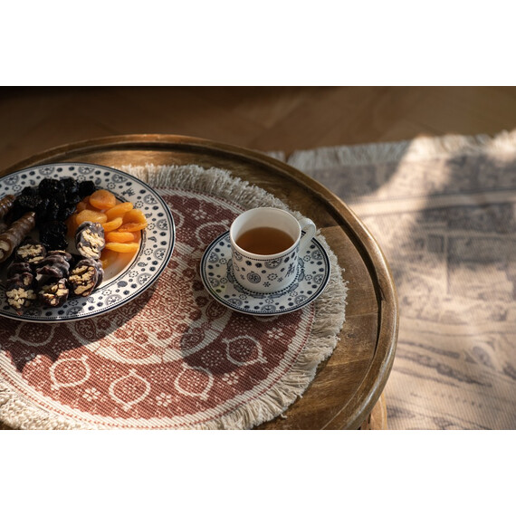 Placemats - Tabori Red - Round 2 Pc, 4 image