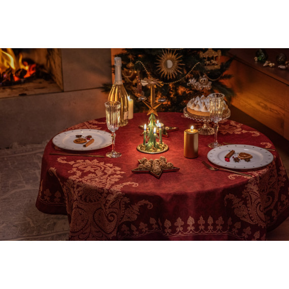 Tablecloth - Bagrationi - Red, Size: 140x140, Material: Polyester , 2 image
