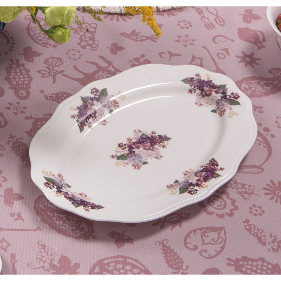 Plate - Lilac - Oval - 1pcs, 2 image