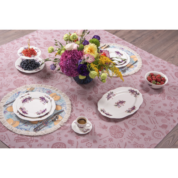 Plate - Lilac - Oval - 1pcs, 3 image