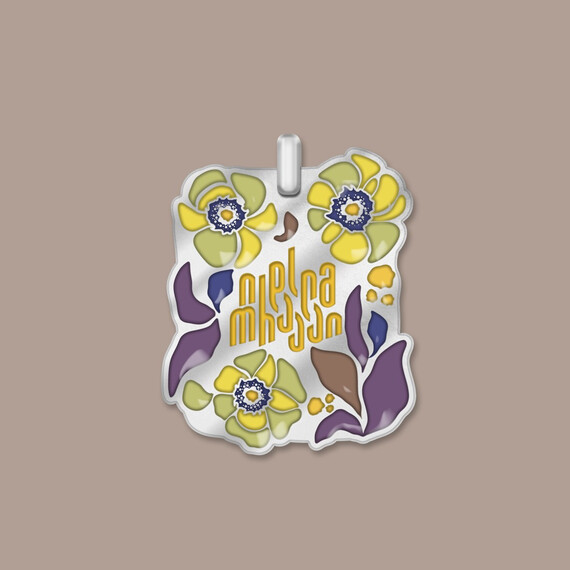 Pendant - Peony - Yellow, 2 image