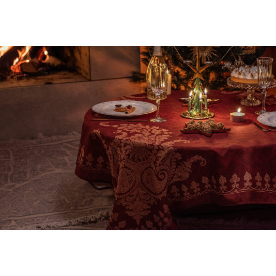 Tablecloth - Bagrationi - Red, Size: 140x140, Material: Polyester , 3 image