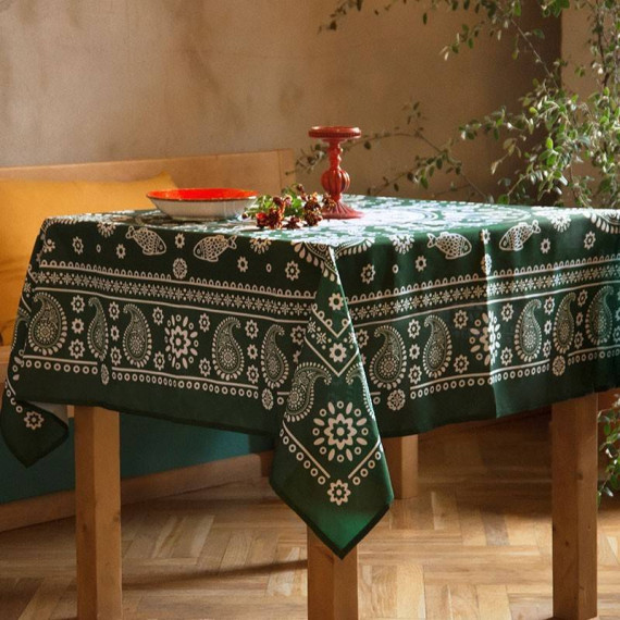 Tablecloth - Kala - Green, Size: 140x140, Material: Polyester , 3 image