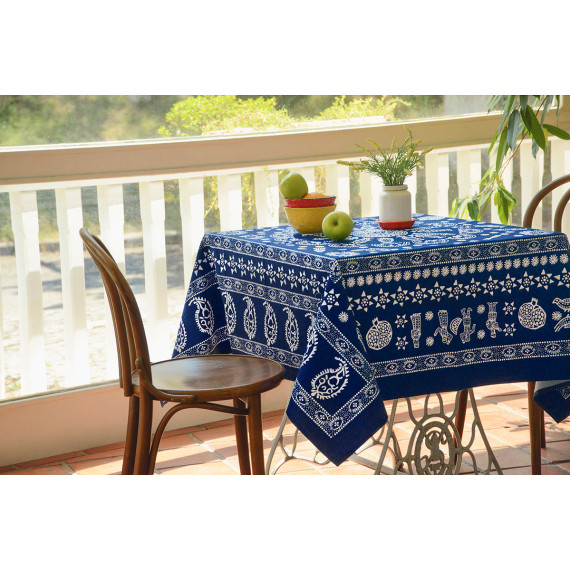 სუფრა - მეიდანი - ლურჯი, Material: Polyester, Size: 140x140, 2 image