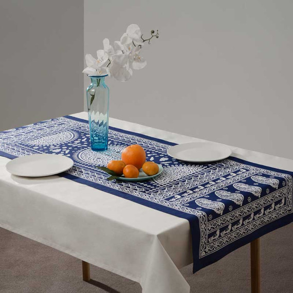 Runner - Tabla - Blue, ზომა: 150 x 50 სმ, Material: Cotton, 3 image