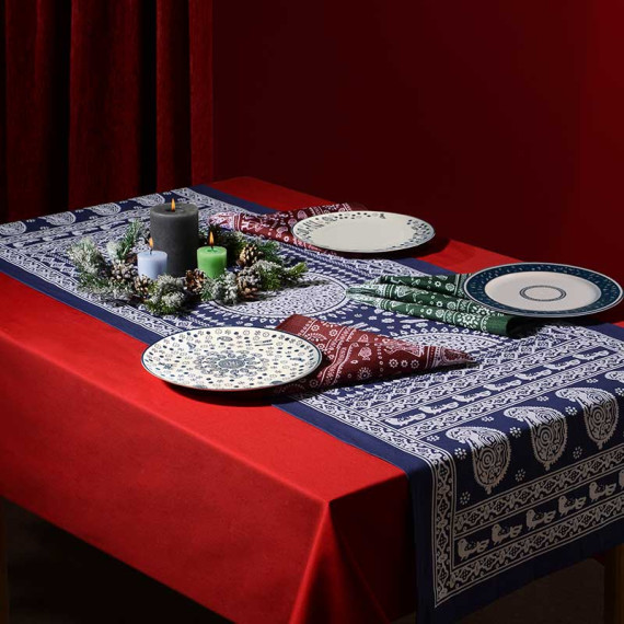 Runner - Tabla - Blue, Size: 145 x 50 სმ, Material: Polyester, 2 image