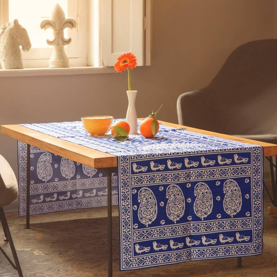 Runner - Tabla - Blue, Size: 145 x 50 სმ, Material: Polyester, 3 image